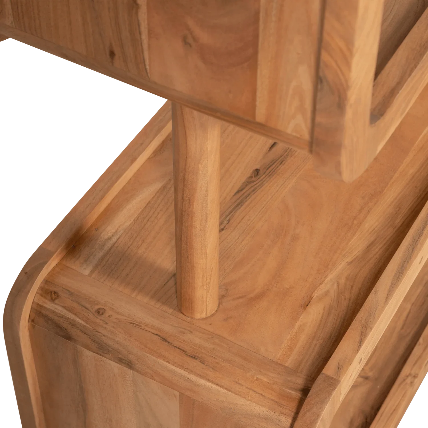 RATTLE OPEN CABINET WOOD NATURAL - PARIS14A.RO