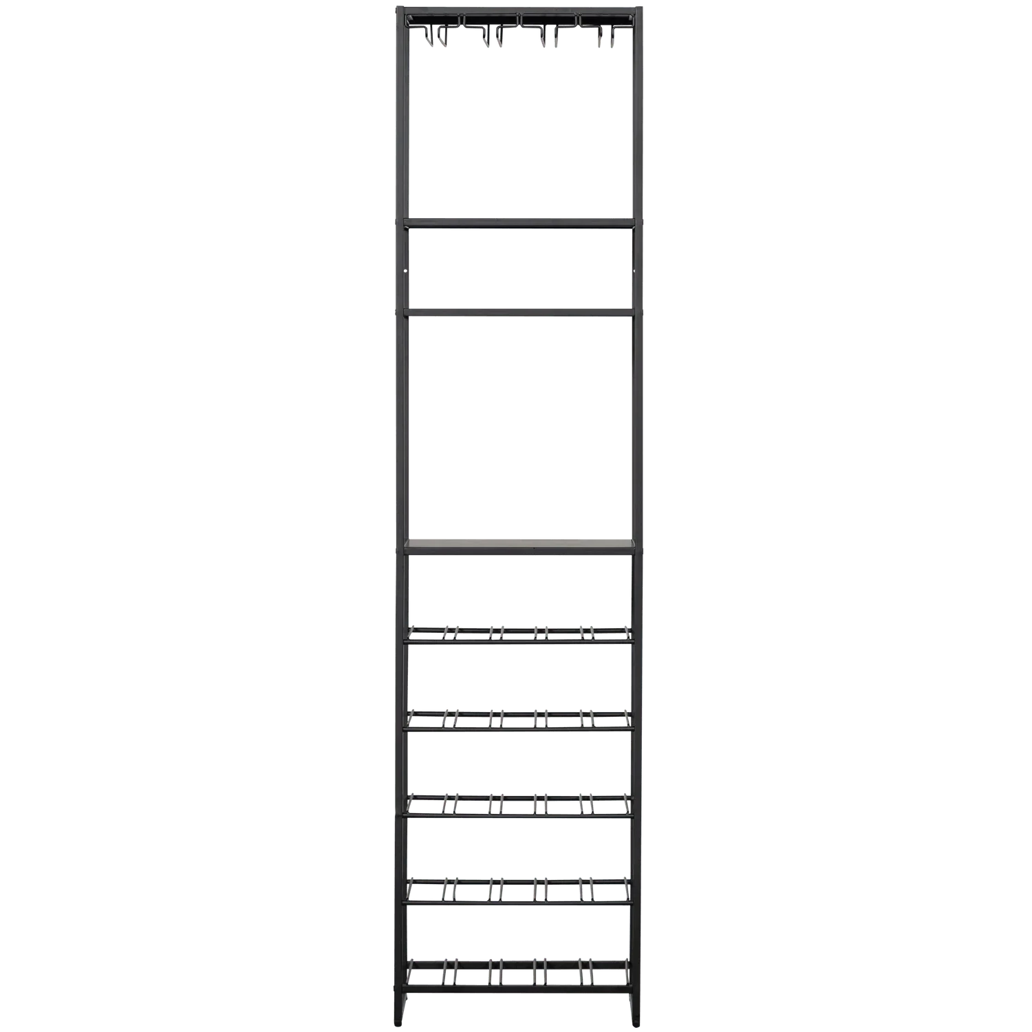 REESE MULTIPURPOSE WINE/BEVERAGE RACK METAL BLACK - PARIS14A.RO