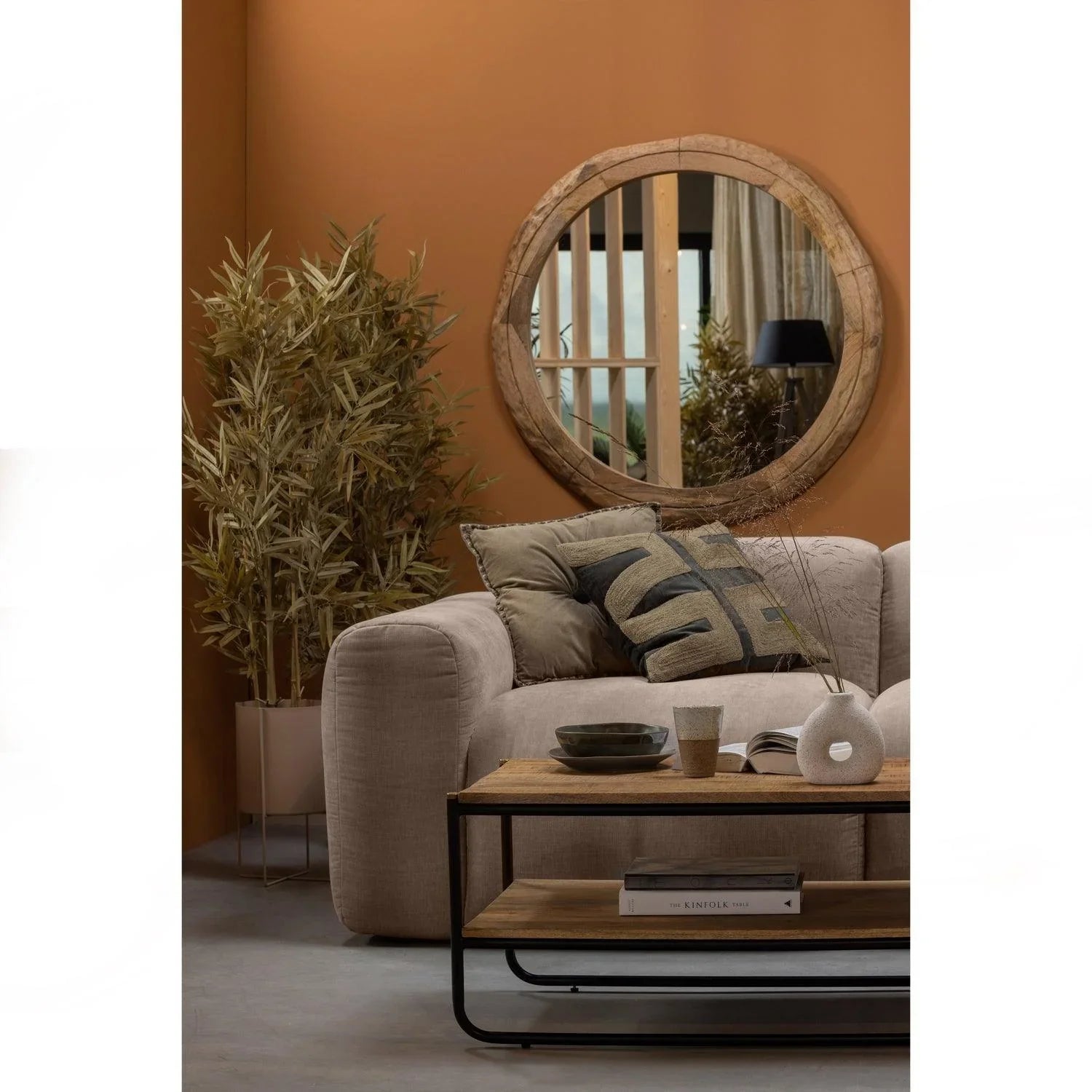 RIKKIE COFFEE TABLE WITH MANGO WOOD TOP NATURAL - PARIS14A.RO