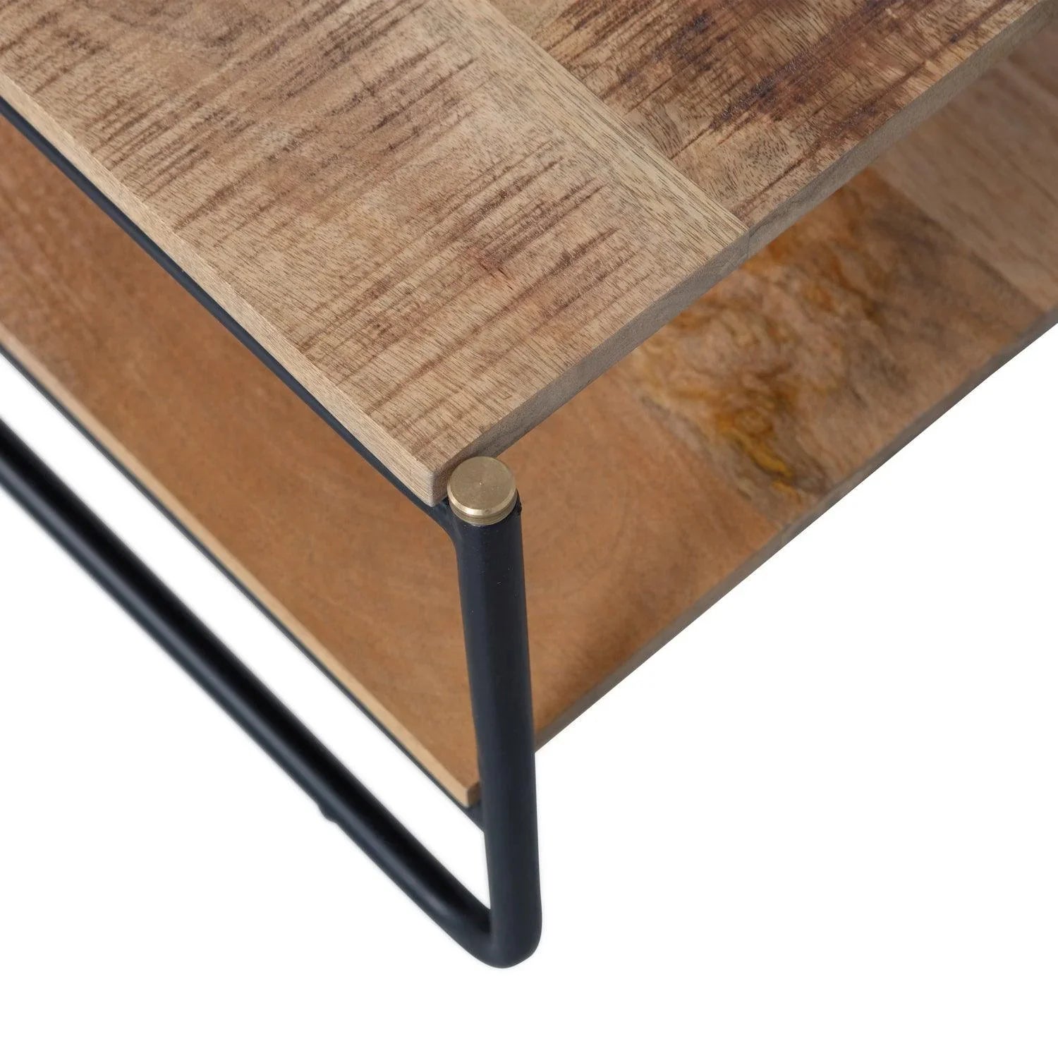RIKKIE COFFEE TABLE WITH MANGO WOOD TOP NATURAL - PARIS14A.RO