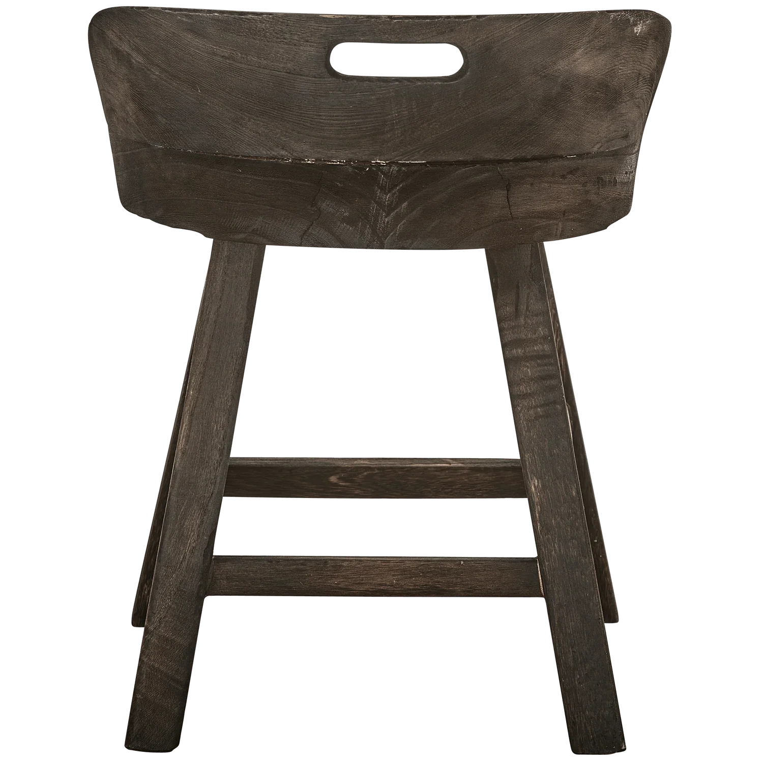 ROSALIE DECORATIVE STOOL/CHAIR WOOD DARK BROWN - PARIS14A.RO