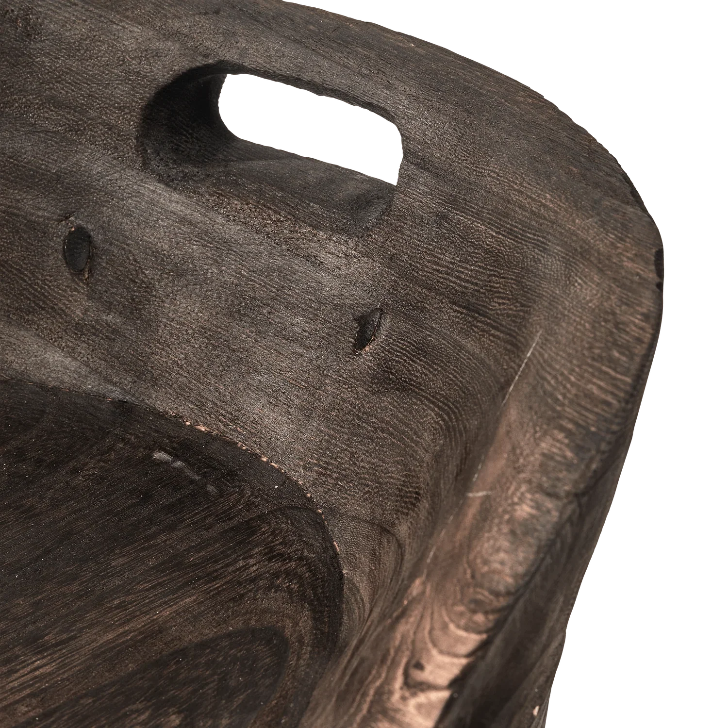 ROSALIE DECORATIVE STOOL/CHAIR WOOD DARK BROWN - PARIS14A.RO