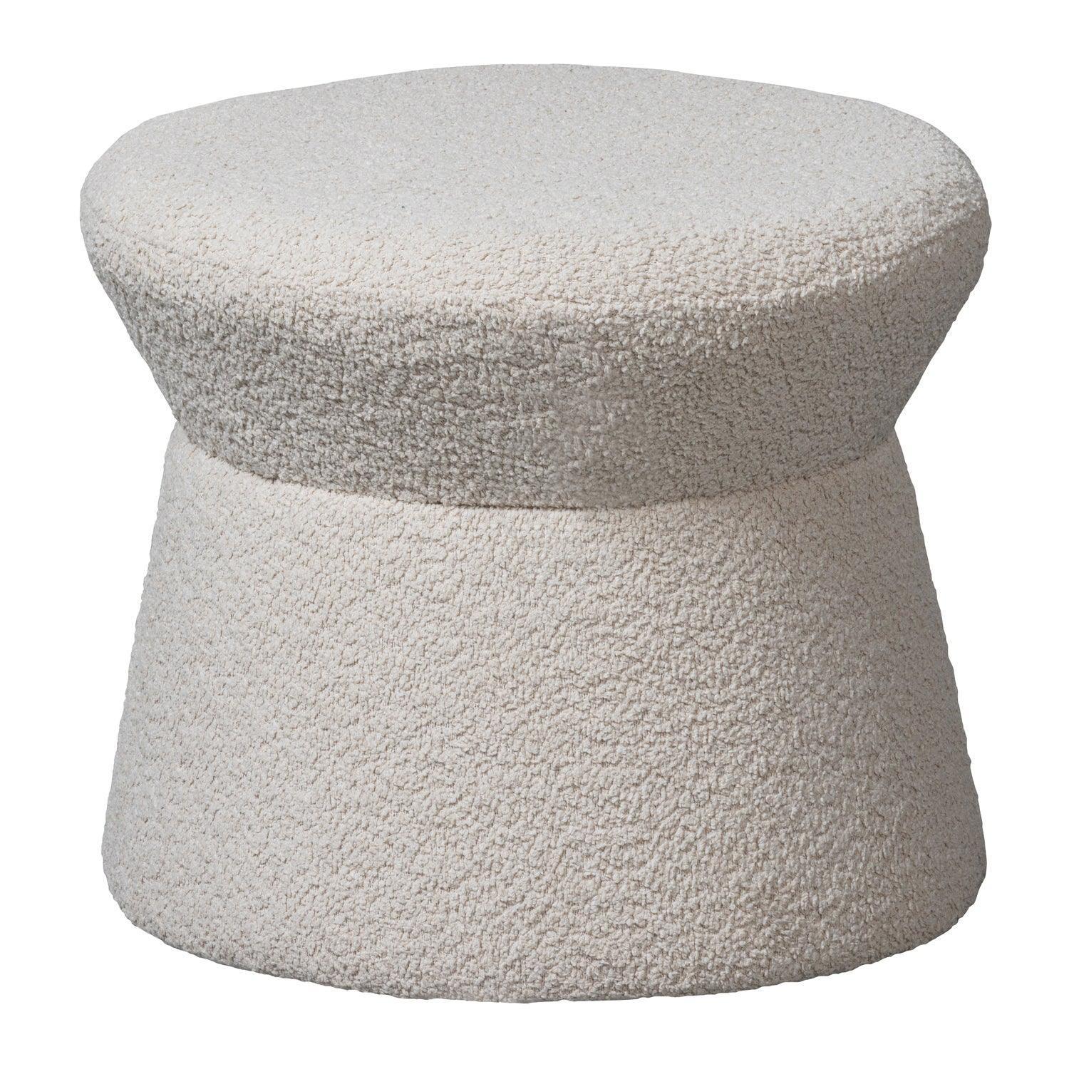 ROWAN STOOL WITH WIDE TOP BOUCLÉ NATURAL - PARIS14A.RO