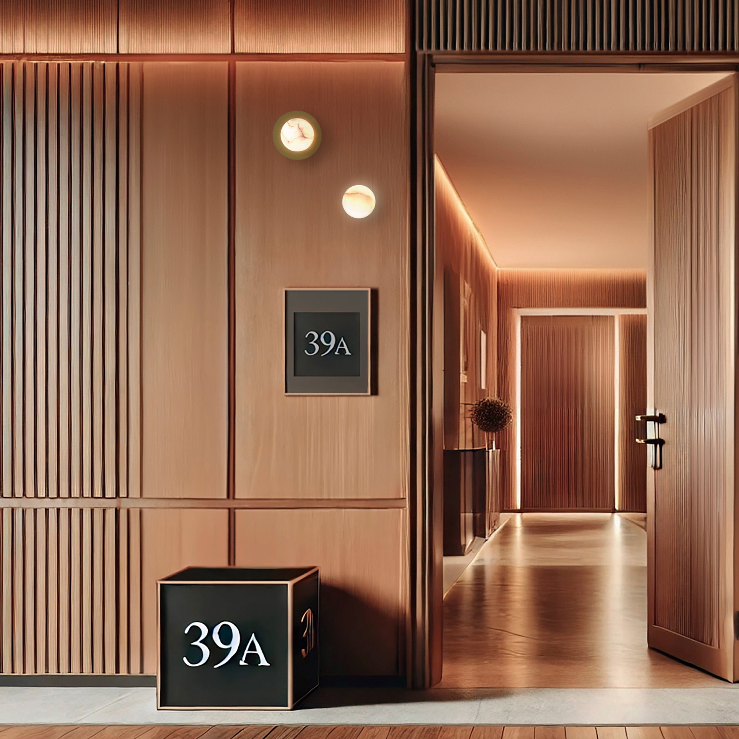 Aplica / plafonieră premium Robin Royal Rock – alamă aurie & alabastru, IP44, LED, Ø9 cm – iluminat decorativ de design pentru baie și living