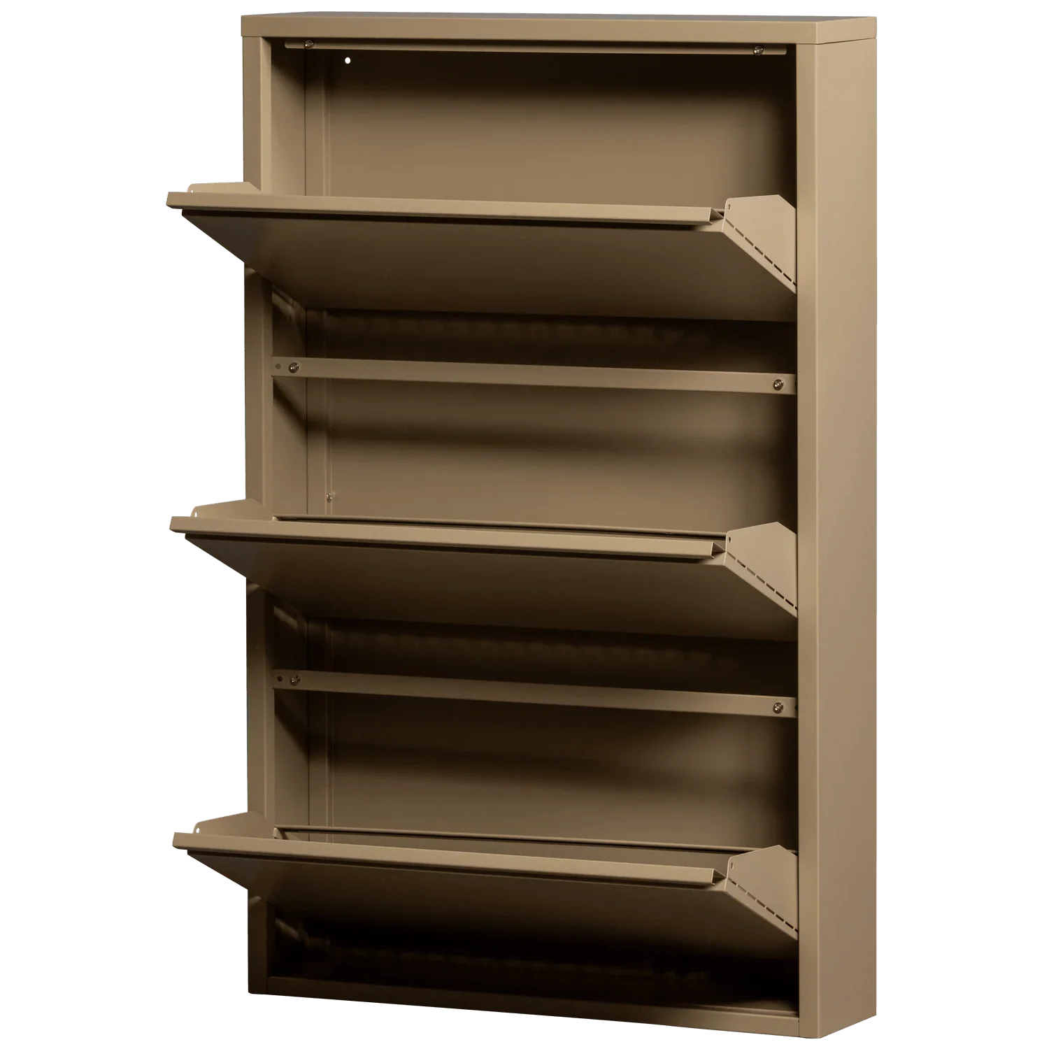 SABINE 3-COMPARTMENT SHOE CABINET METAL SAND - PARIS14A.RO