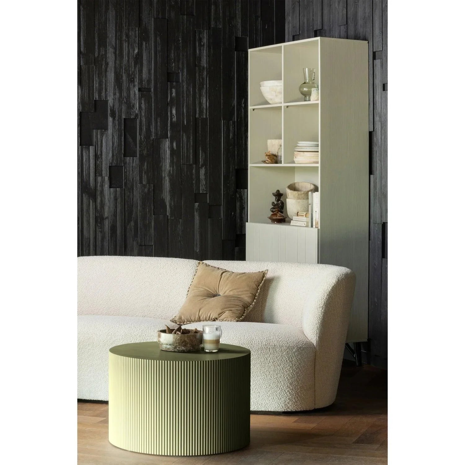 SANNE SIDE TABLE ROUND MILITARY GREEN - PARIS14A.RO