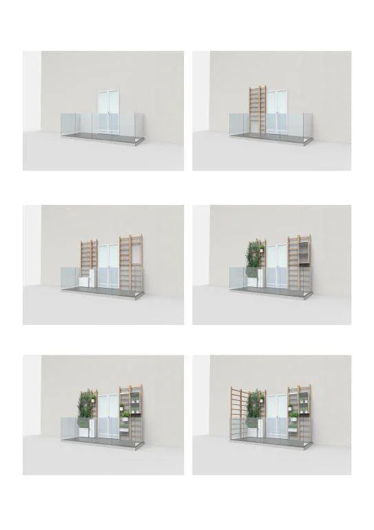 Scara Urbn Balcony din iroko pentru balustrade - Unopiù - PARIS14A.RO