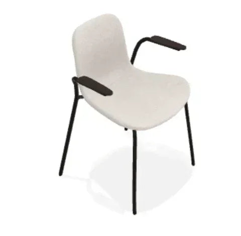 Scaun cu brate Langue cu tapiterie din piele Envy - Norr11 - PARIS14A.RO