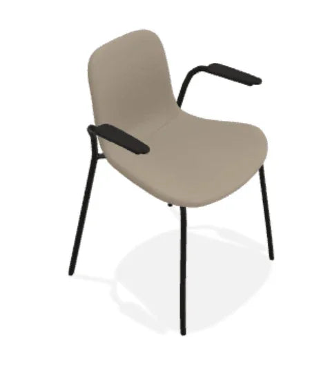 Scaun cu brate Langue cu tapiterie din piele Spectrum - Norr11 - PARIS14A.RO