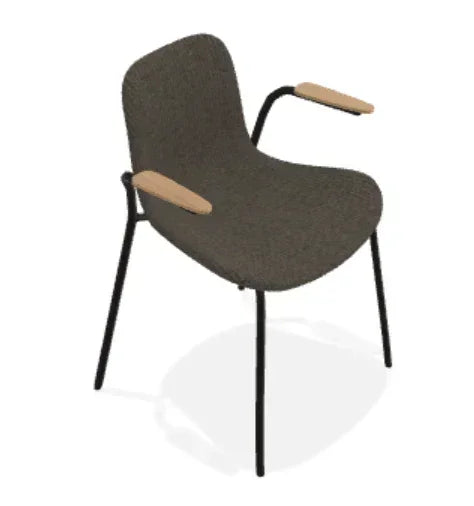 Scaun cu brate Langue cu tapiterie din tesatura Ismay - Norr11 - PARIS14A.RO