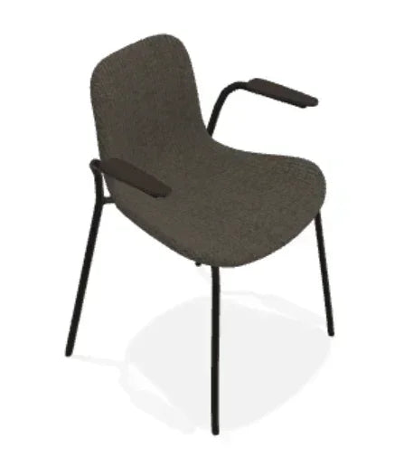 Scaun cu brate Langue cu tapiterie din tesatura Ismay - Norr11 - PARIS14A.RO