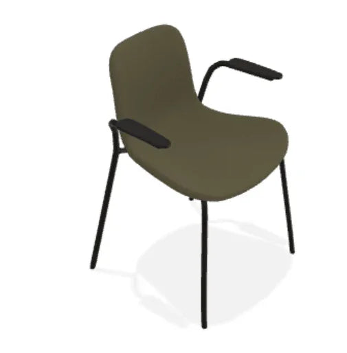 Scaun cu brate Langue cu tapiterie din tesatura Moss - Norr11 - PARIS14A.RO