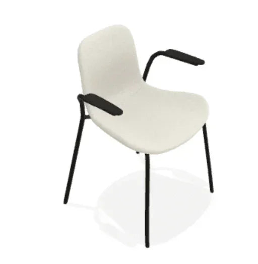 Scaun cu brate Langue cu tapiterie din tesatura Step Melange - Norr11 - PARIS14A.RO