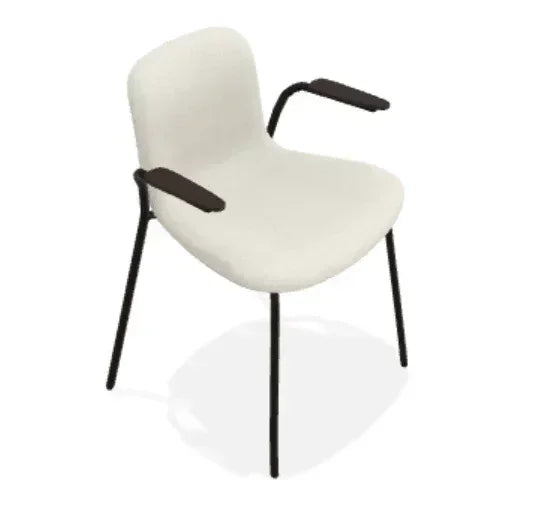 Scaun cu brate Langue cu tapiterie moale din piele Envy - Norr11 - PARIS14A.RO