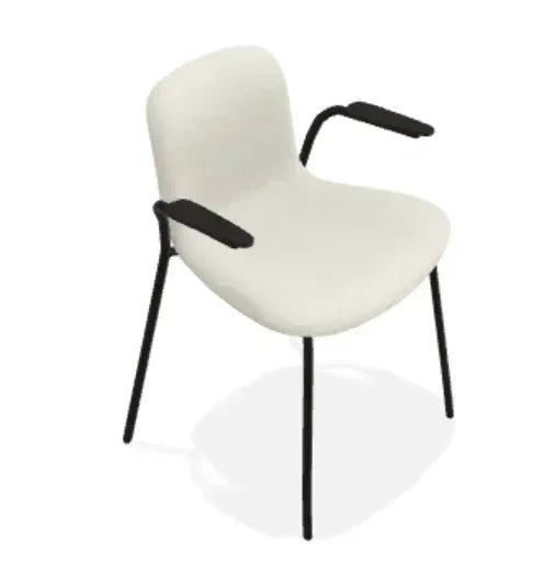 Scaun cu brate Langue cu tapiterie moale din piele Envy - Norr11 - PARIS14A.RO