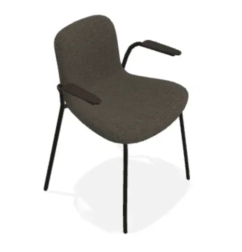 Scaun cu brate Langue cu tapiterie moale din tesatura Ismay - Norr11 - PARIS14A.RO