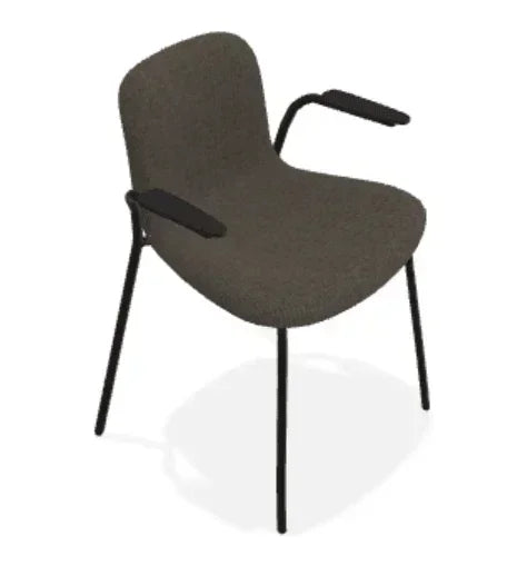 Scaun cu brate Langue cu tapiterie moale din tesatura Ismay - Norr11 - PARIS14A.RO