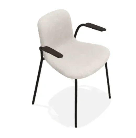 Scaun cu brate Langue cu tapiterie moale din tesatura Keiga - Norr11 - PARIS14A.RO