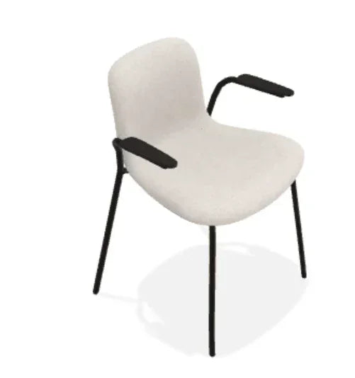 Scaun cu brate Langue cu tapiterie moale din tesatura Keiga - Norr11 - PARIS14A.RO