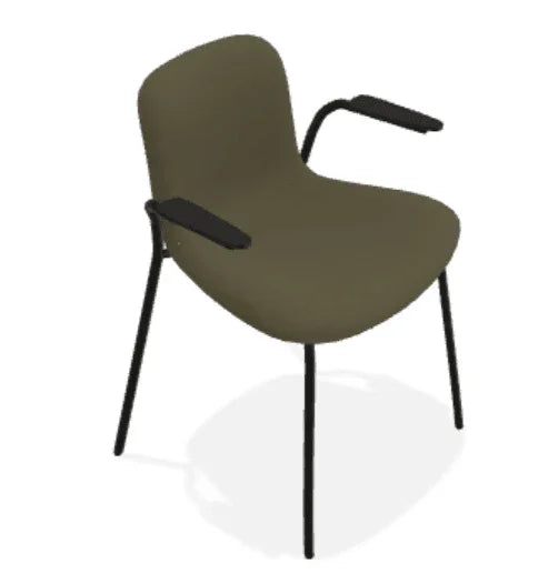 Scaun cu brate Langue cu tapiterie moale din tesatura Moss - Norr11 - PARIS14A.RO