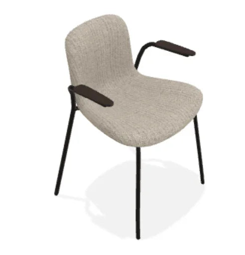 Scaun cu brate Langue cu tapiterie moale din tesatura Savanna - Norr11 - PARIS14A.RO