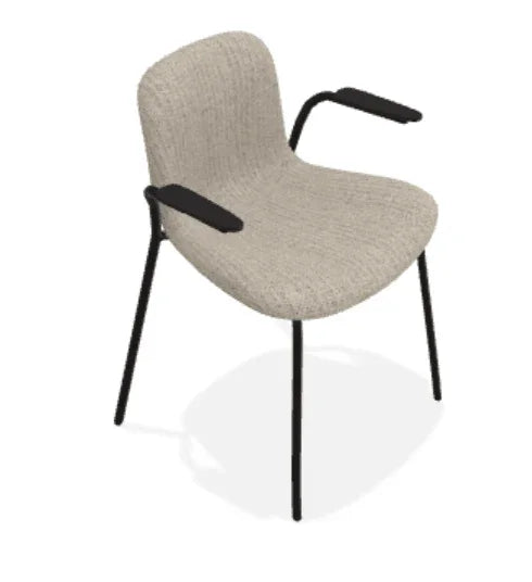 Scaun cu brate Langue cu tapiterie moale din tesatura Savanna - Norr11 - PARIS14A.RO