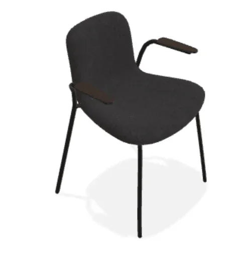 Scaun cu brate Langue cu tapiterie moale din tesatura Sheepskin - Norr11 - PARIS14A.RO