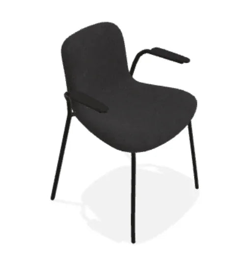 Scaun cu brate Langue cu tapiterie moale din tesatura Sheepskin - Norr11 - PARIS14A.RO