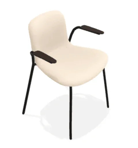 Scaun cu brate Langue cu tapiterie moale din tesatura Steelcut Trio - Norr11 - PARIS14A.RO