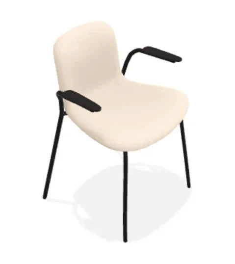 Scaun cu brate Langue cu tapiterie moale din tesatura Steelcut Trio - Norr11 - PARIS14A.RO