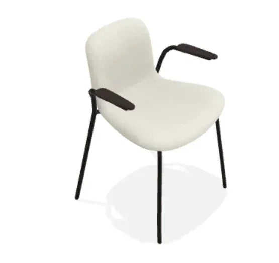 Scaun cu brate Langue cu tapiterie moale din tesatura Step Melange - Norr11 - PARIS14A.RO