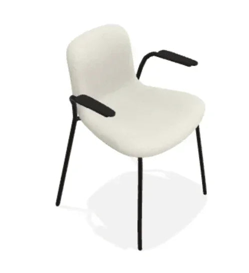 Scaun cu brate Langue cu tapiterie moale din tesatura Step Melange - Norr11 - PARIS14A.RO