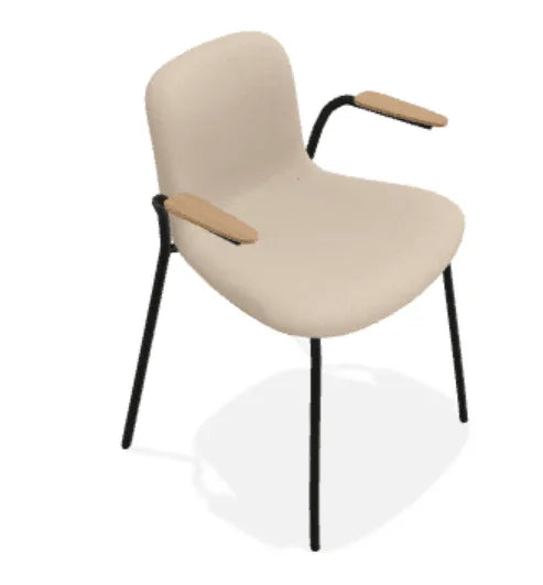 Scaun cu brate Langue cu tapiterie moale din tesatura Zero - Norr11 - PARIS14A.RO