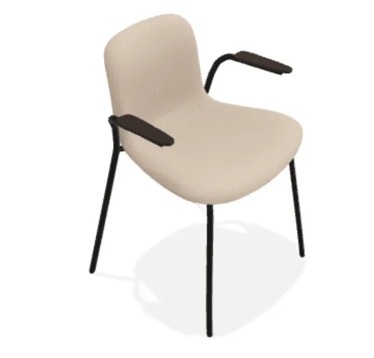 Scaun cu brate Langue cu tapiterie moale din tesatura Zero - Norr11 - PARIS14A.RO