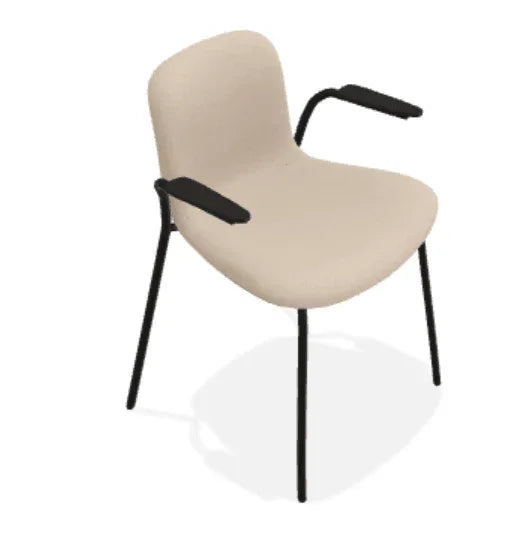 Scaun cu brate Langue cu tapiterie moale din tesatura Zero - Norr11 - PARIS14A.RO