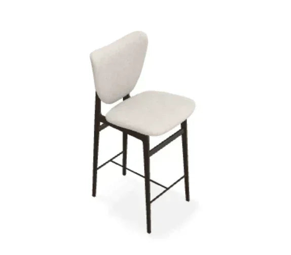 Scaun de bar Elephant din stejar cu tapiterie completa din piele Envy - Norr11 - PARIS14A.RO