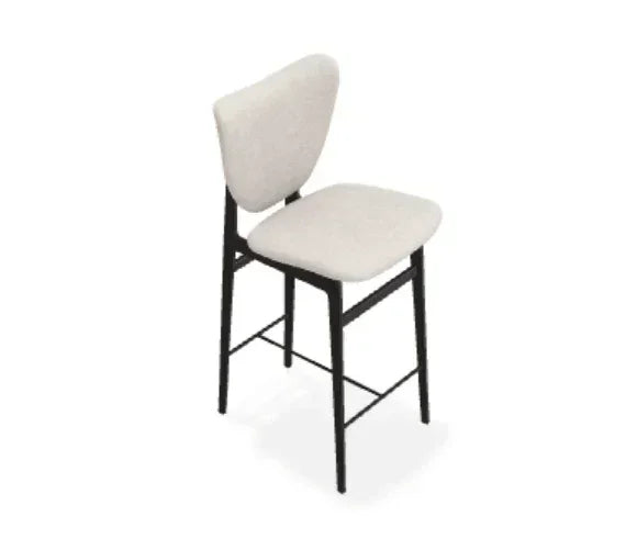 Scaun de bar Elephant din stejar cu tapiterie completa din piele Envy - Norr11 - PARIS14A.RO