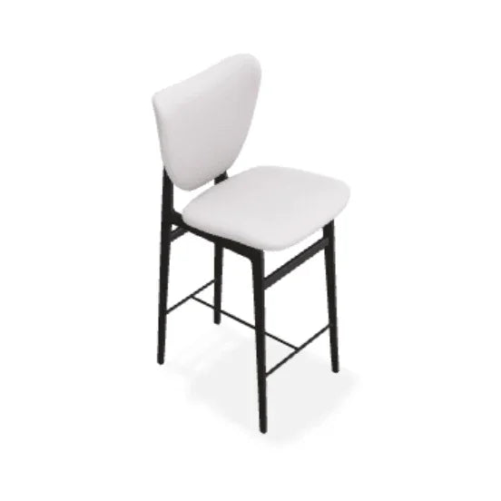 Scaun de bar Elephant din stejar cu tapiterie completa din tesatura Alpaca - Norr11 - PARIS14A.RO