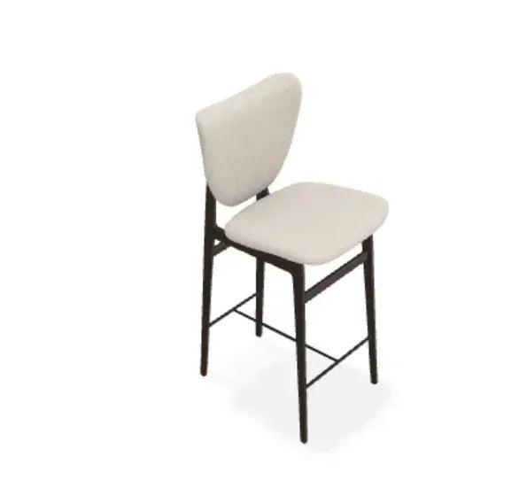 Scaun de bar Elephant din stejar cu tapiterie completa din tesatura Fame - Norr11 - PARIS14A.RO