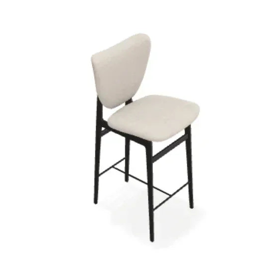 Scaun de bar Elephant din stejar cu tapiterie completa din tesatura Fame - Norr11 - PARIS14A.RO