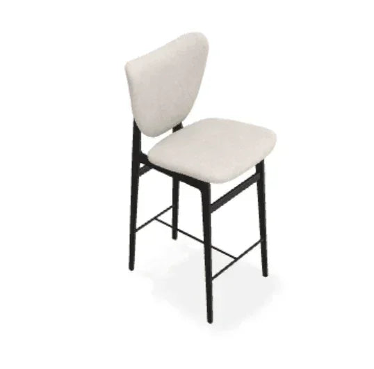 Scaun de bar Elephant din stejar cu tapiterie completa din tesatura Keiga - Norr11 - PARIS14A.RO