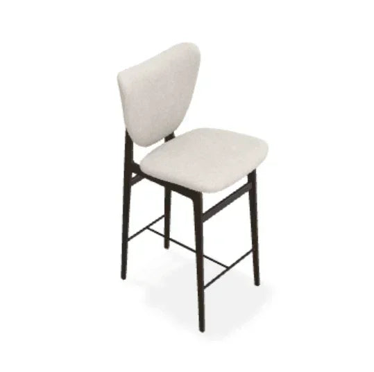 Scaun de bar Elephant din stejar cu tapiterie completa din tesatura Keiga - Norr11 - PARIS14A.RO