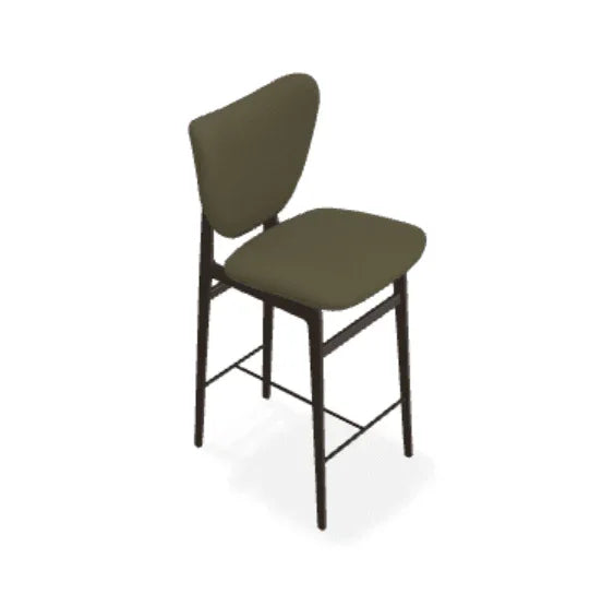 Scaun de bar Elephant din stejar cu tapiterie completa din tesatura Moss - Norr11 - PARIS14A.RO