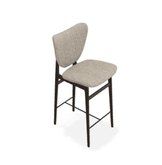 Scaun de bar Elephant din stejar cu tapiterie completa din tesatura Savanna - Norr11 - PARIS14A.RO