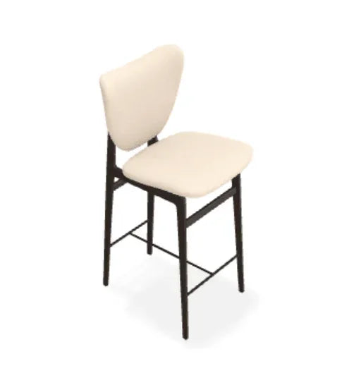 Scaun de bar Elephant din stejar cu tapiterie completa din tesatura Steelcut Trio - Norr11 - PARIS14A.RO