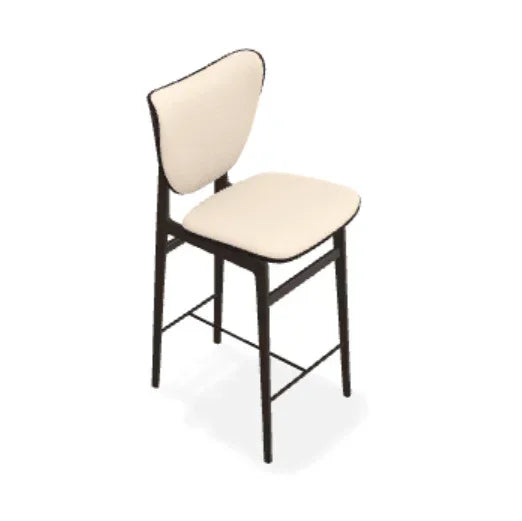 Scaun de bar Elephant din stejar cu tapiterie frontala din tesatura Steelcut Trio - Norr11 - PARIS14A.RO