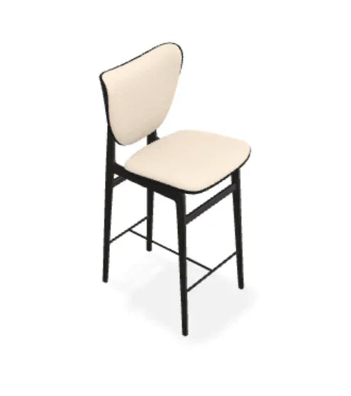 Scaun de bar Elephant din stejar cu tapiterie frontala din tesatura Steelcut Trio - Norr11 - PARIS14A.RO