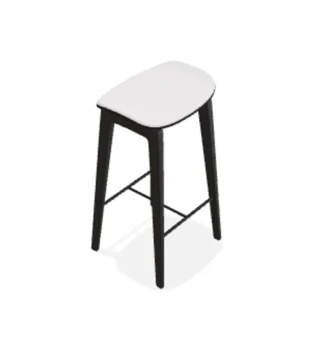 Scaun de bar fara spatar NY11 din stejar cu sezut din tesatura Alpaca - Norr11 - PARIS14A.RO