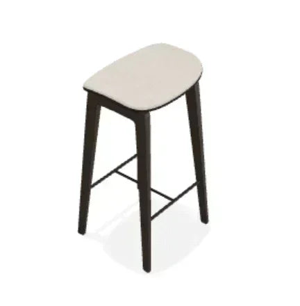 Scaun de bar fara spatar NY11 din stejar cu sezut din tesatura Keiga - Norr11 - PARIS14A.RO