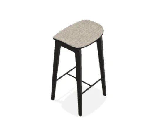 Scaun de bar fara spatar NY11 din stejar cu sezut din tesatura Savanna - Norr11 - PARIS14A.RO